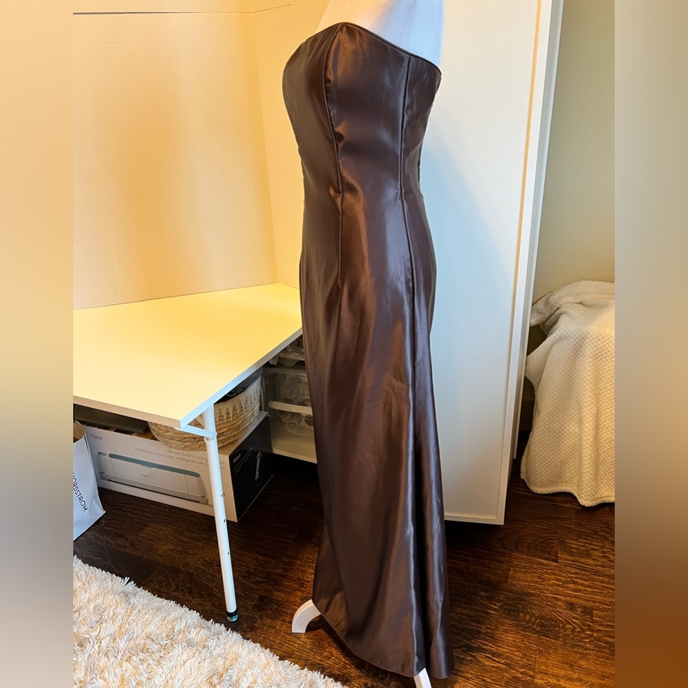 Jessica McClintock Brown Strapless Formal Dress, Size 4